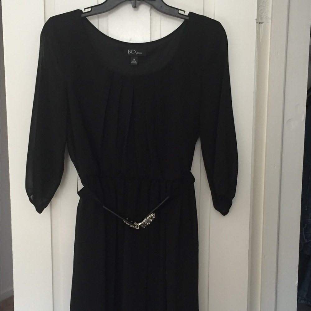 Black dress flare skirt
